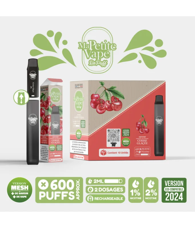 Re Puff Ma Petite Vape 600 Cerise Glacée Re Puff Ma Petite Vape 600 Cerise Glacée