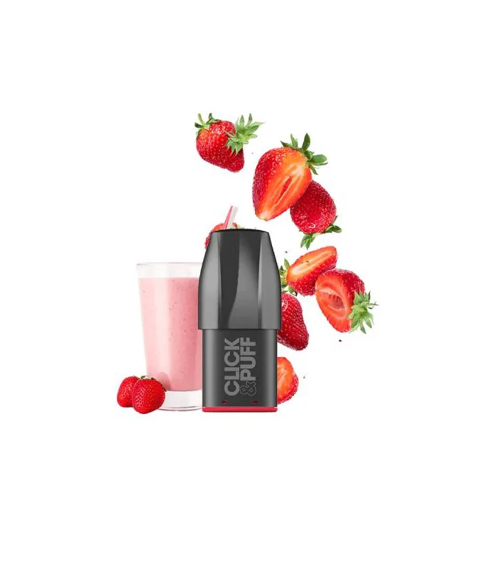 Milkshake Fraise - Pod Click & Puff X-Bar