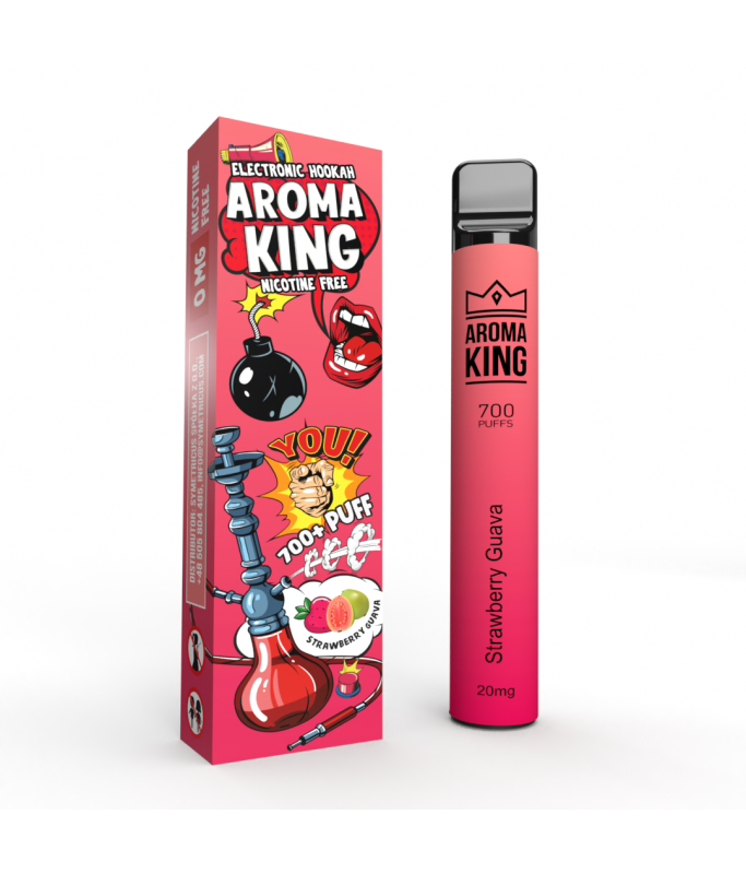 Puff Strawberry Guava AromaKing - Boite de 10 puffs Aromaking 700 en Français